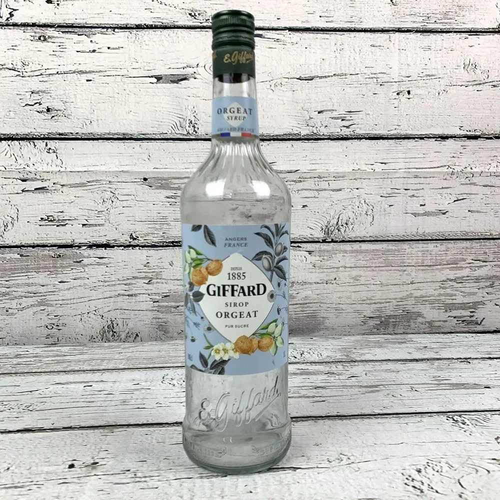 Giffard Orgeat Syrup - Almond Flavored Syrup EMTPY‎ 1 Liter Bottle Bar Supply